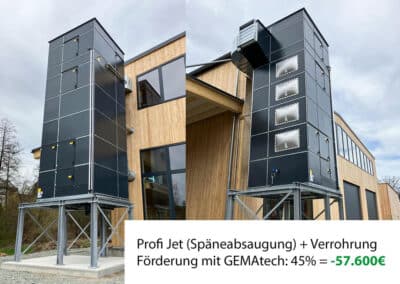 Beispiel-Projekt zu Förderung für Absauganalgen mit einer Profi Jet und Ersparnis von 57.600 Euro