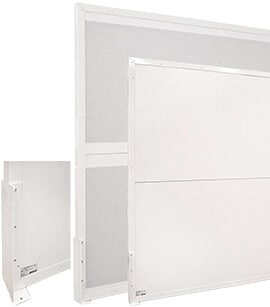 Bild der stationären Schallschutzwand mit Bodenmontage von GEMAtech