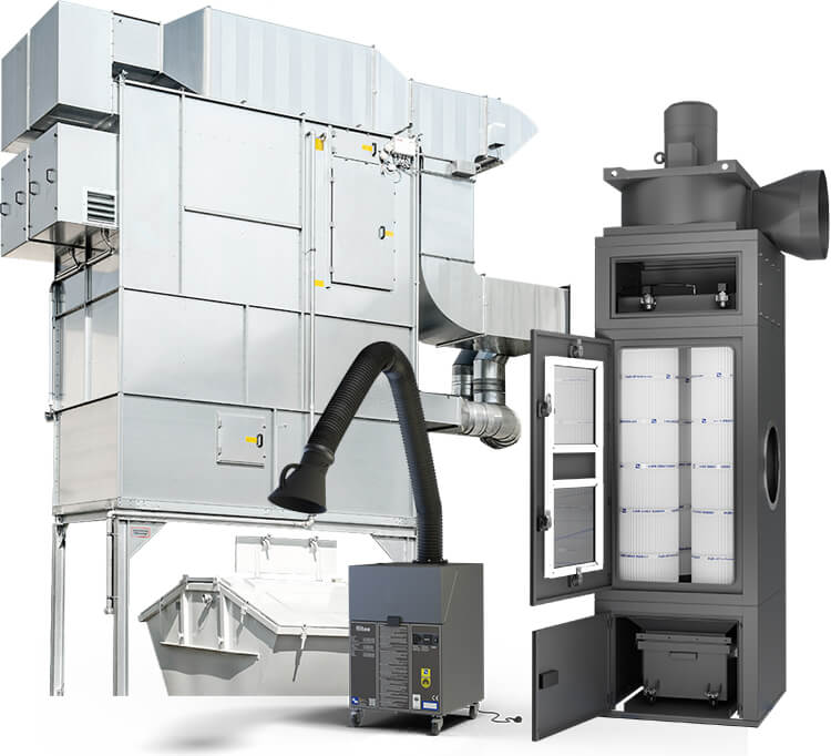 Verschiedene Absauganlagen von GEMAtech
