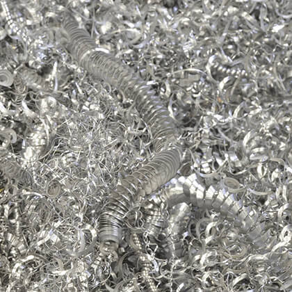 Vorschaubild mit Aluminiumspänen für Absauganlagen für Aluminium von GEMAtech